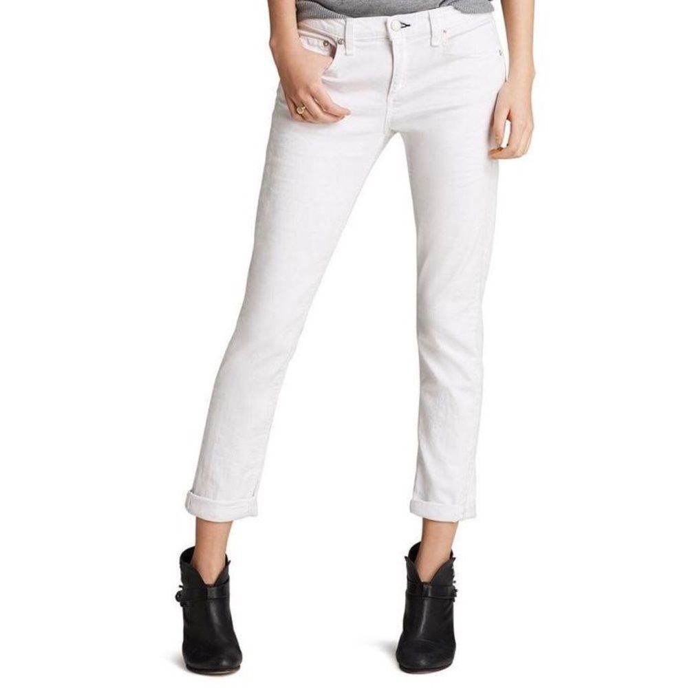 Rag & Bone The Dre Slim Boyfriend Jean Aged Bright White Size 26